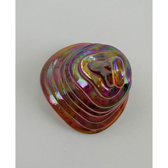 Vintage FENTON Art Glass Tree & Bowl Combo - Red Carnival Iridescent USA - Picture 4 of 9